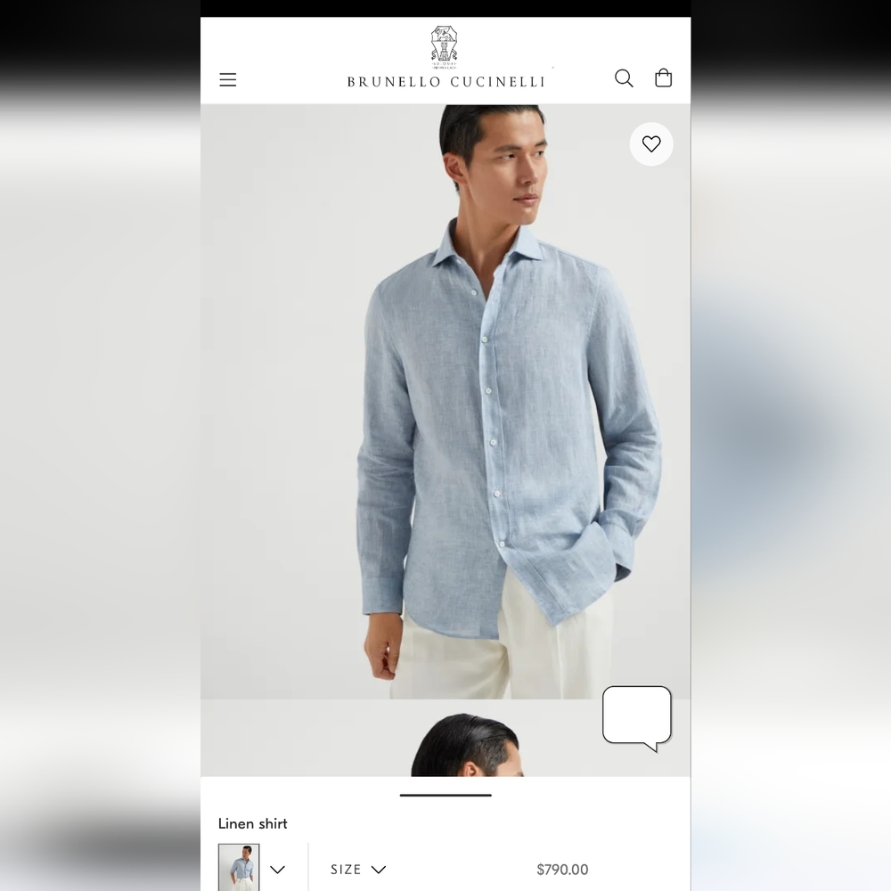 Mint Condition Brunello Cucinelli Basic Fit Linen… - image 4